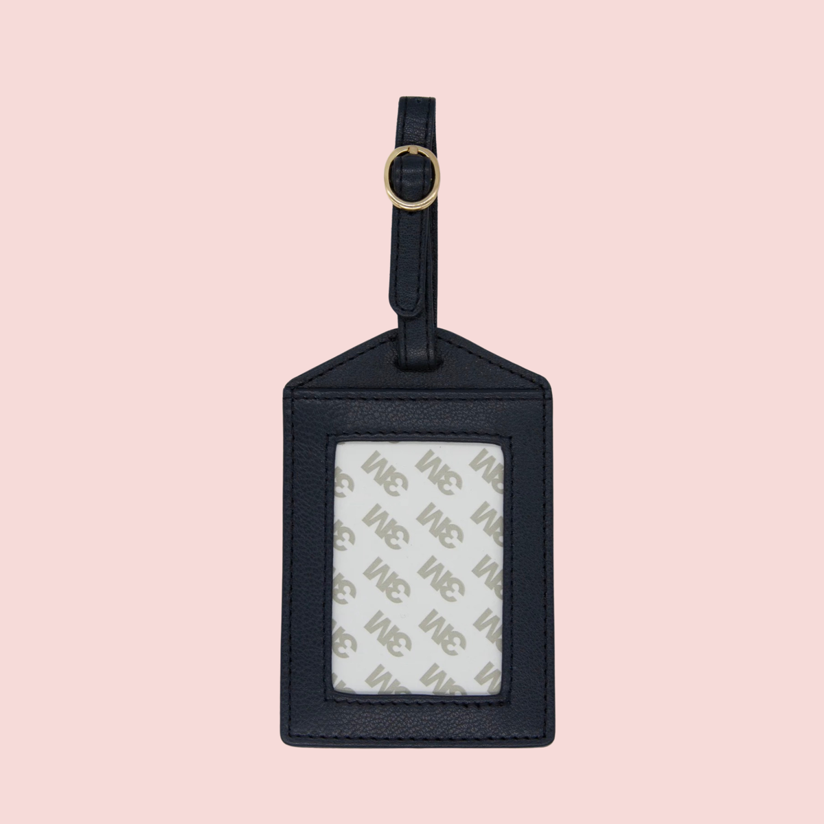 Leather Luggage Tag - Black