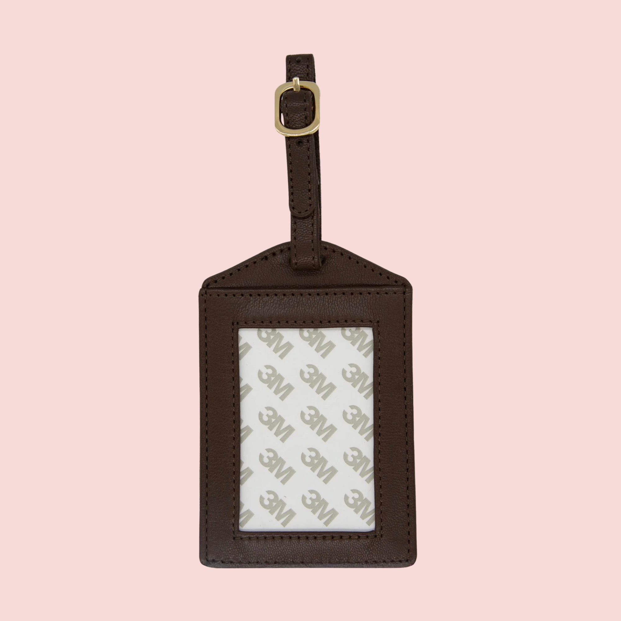 Leather Luggage Tag - Brown