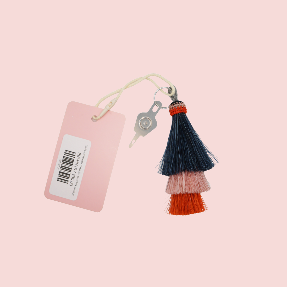 Tri-Tassel Needle Threader- Blue/Pink/Orange