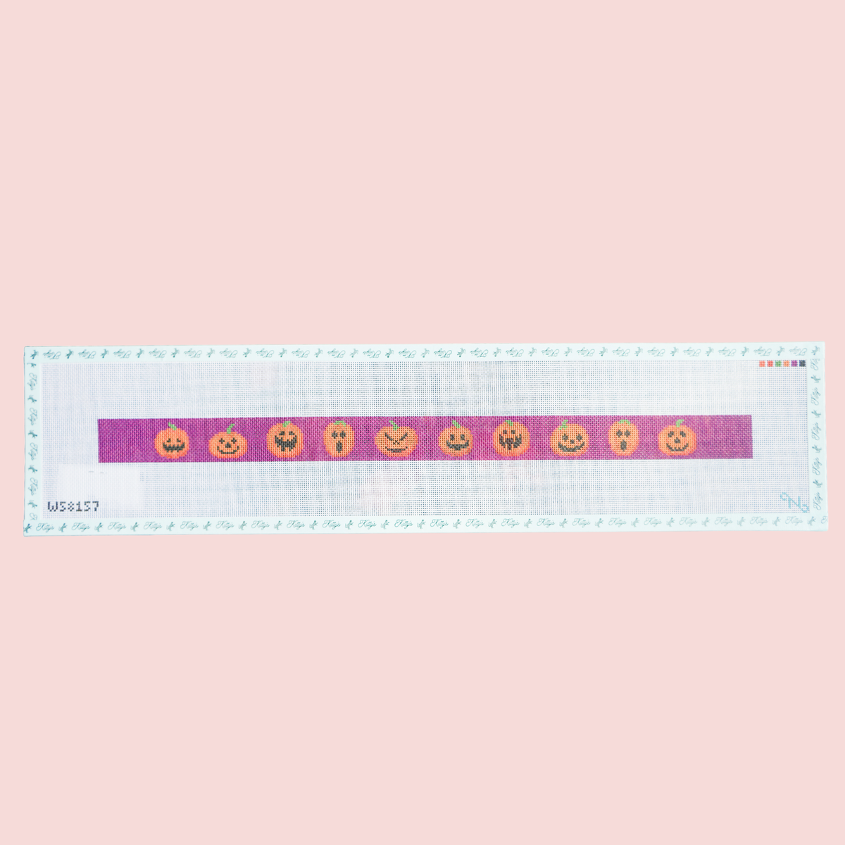 Jack-O-Lantern Dog Collar Canvas