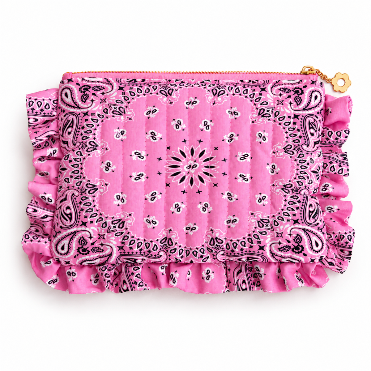 Bandana Ruffle Everything Pouch: Indie Red