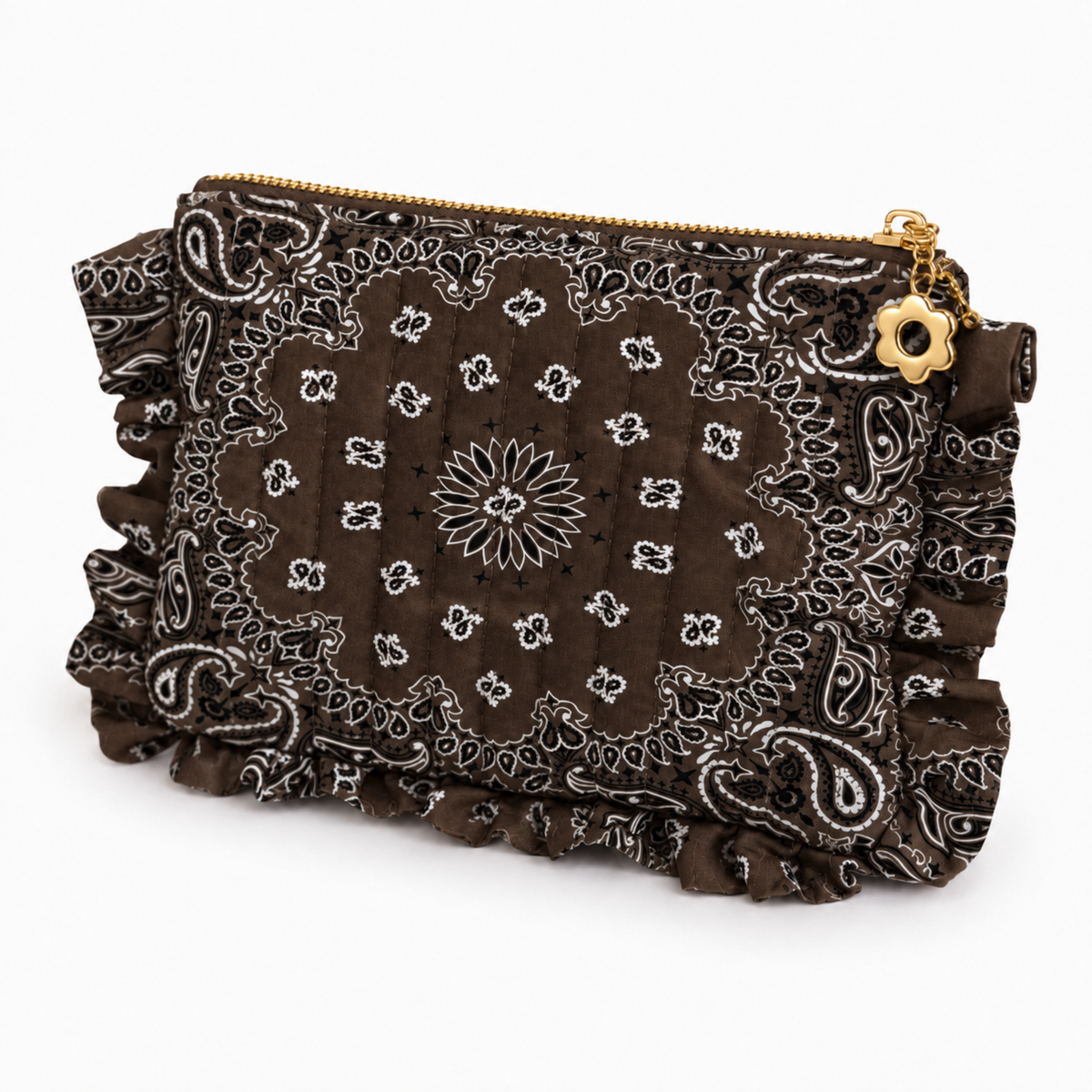 Bandana Ruffle Everything Pouch: Indie Red