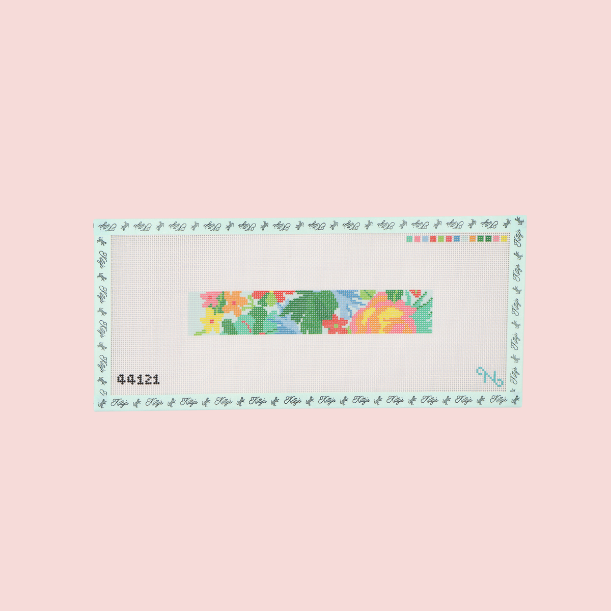 Fancy Floral Key Fob Canvas