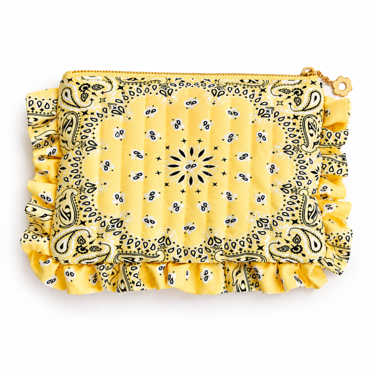 Bandana Ruffle Everything Pouch: Indie Red