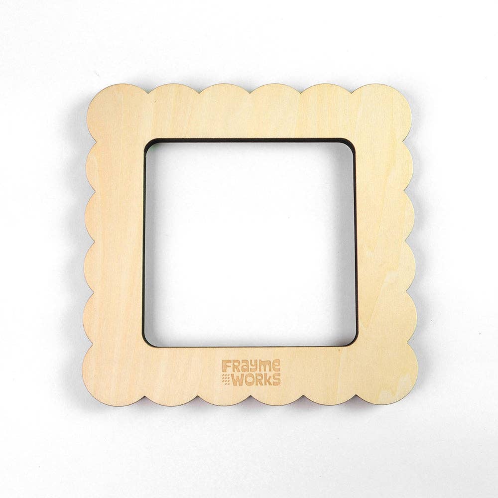 Scallop Square 4.5 x 4.5" Needlepoint Stretcher Frame