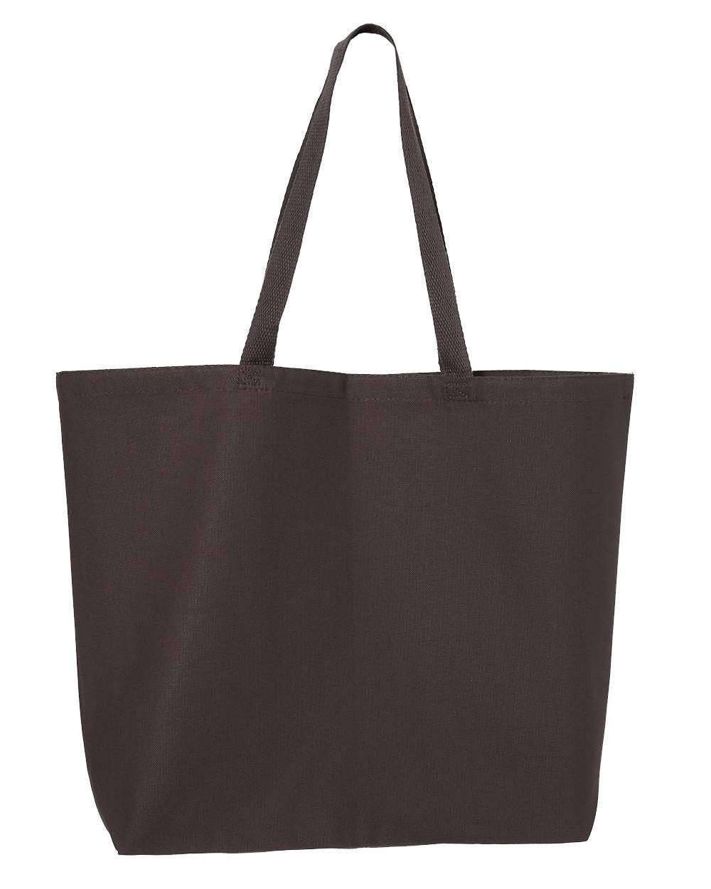 Q-Tees 25L Jumbo Tote, Heavy Cotton Canvas Tote Bag - Q600: Light Pink