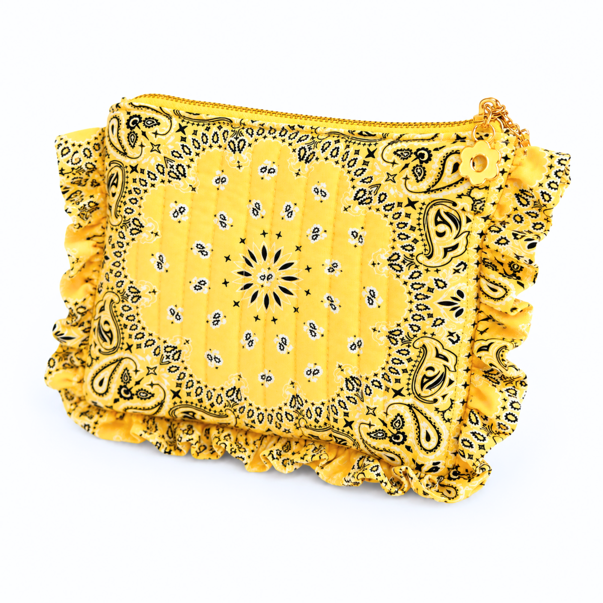 Bandana Ruffle Everything Pouch: Indie Red