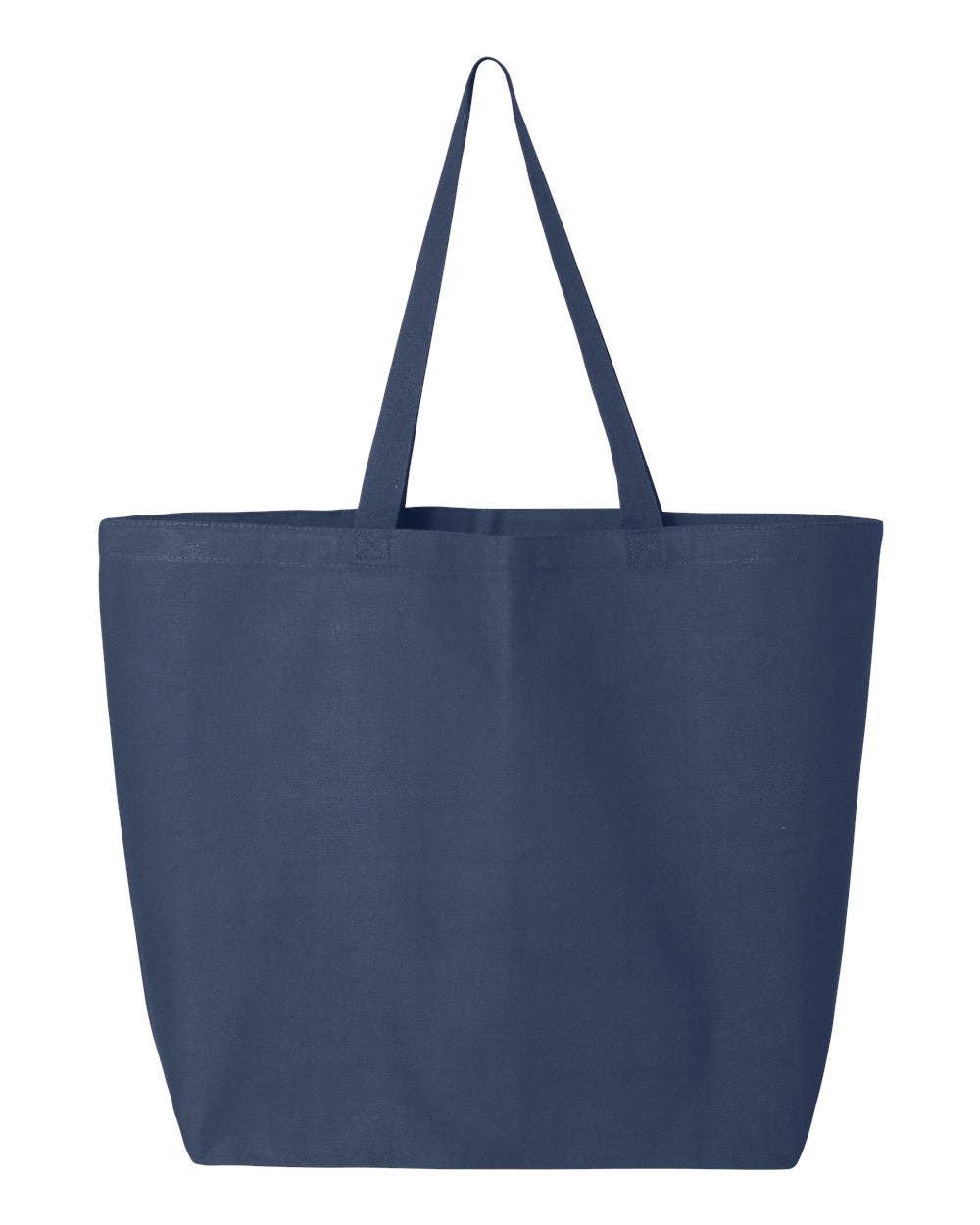 Q-Tees 25L Jumbo Tote, Heavy Cotton Canvas Tote Bag - Q600: Light Pink