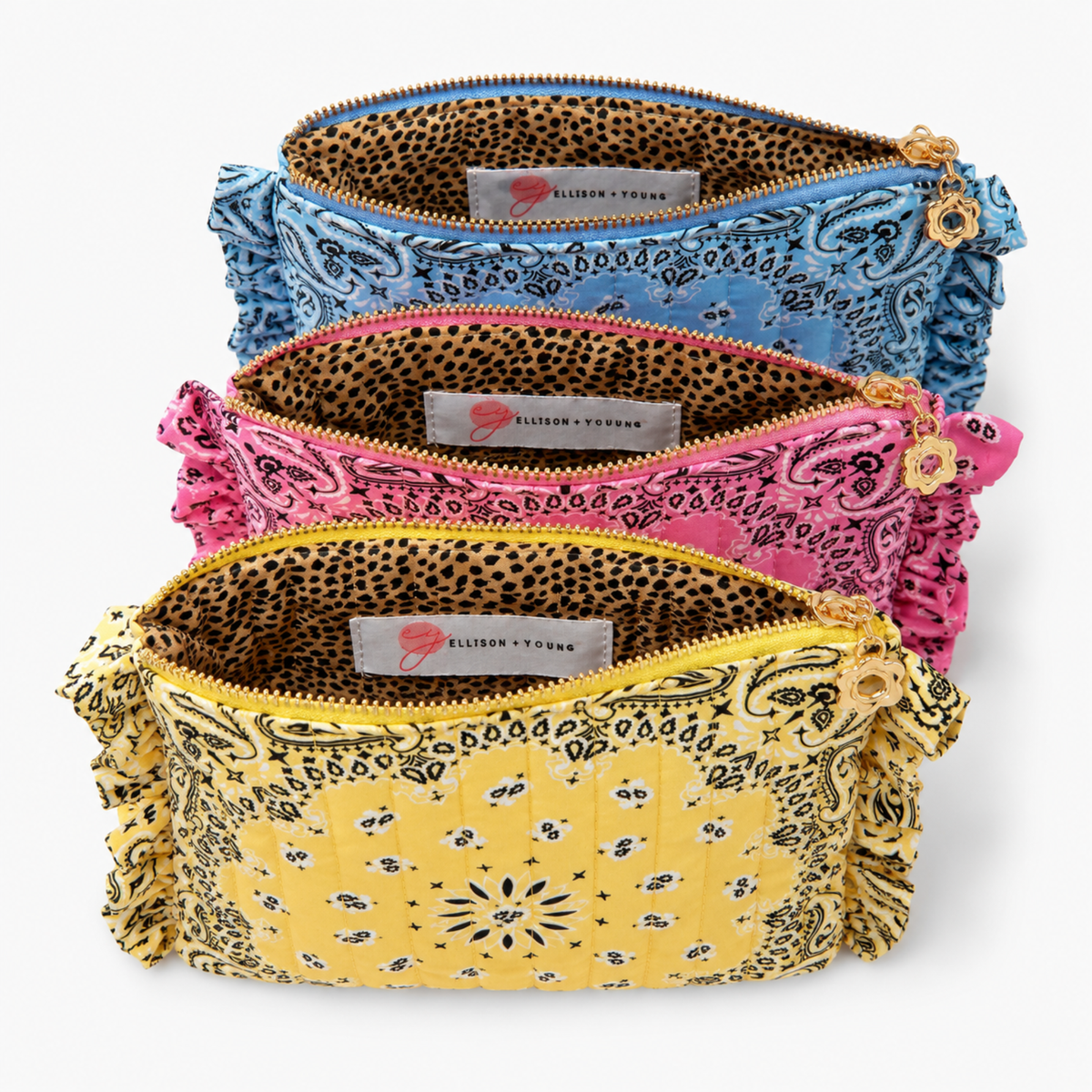 Bandana Ruffle Everything Pouch: Indie Red