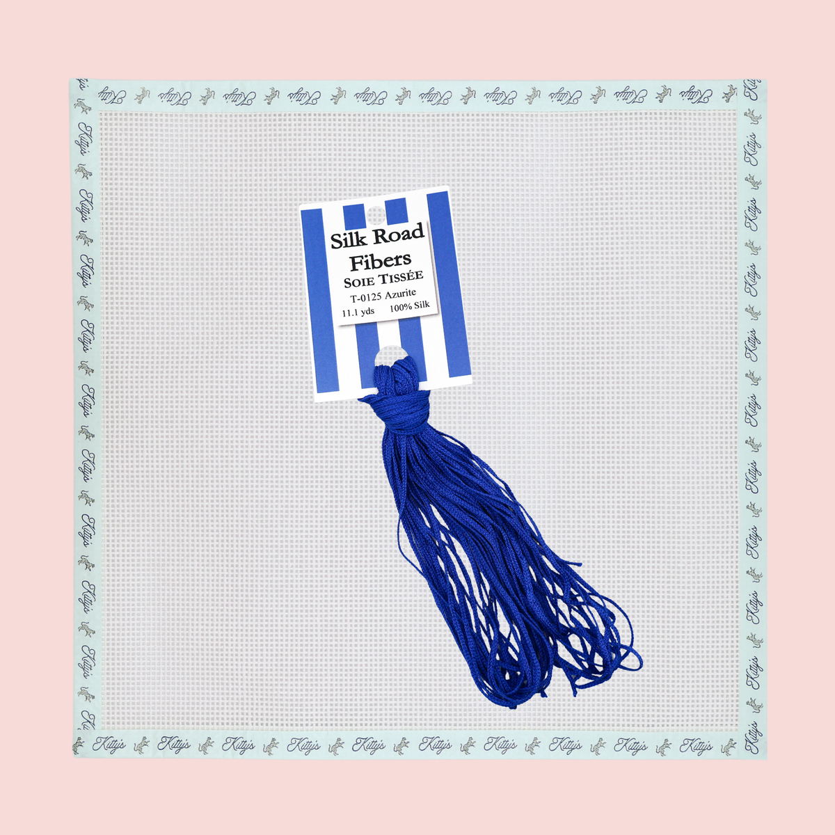 Soie Tissee-Azurite (T-0125)