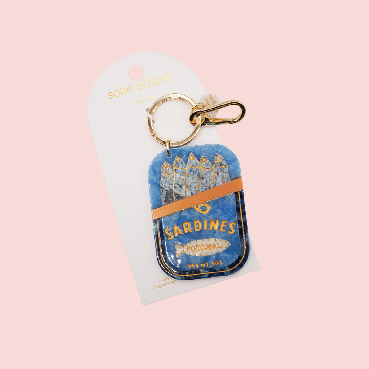 Hand-painted Sardines Bag Charm + Keychain