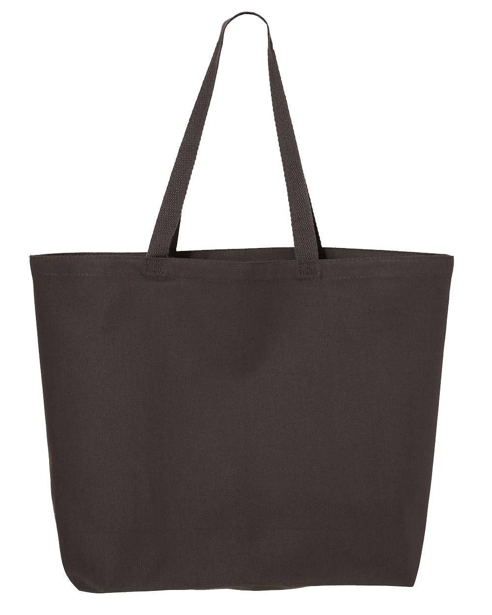 Q-Tees 25L Jumbo Tote, Heavy Cotton Canvas Tote Bag - Q600: Light Pink