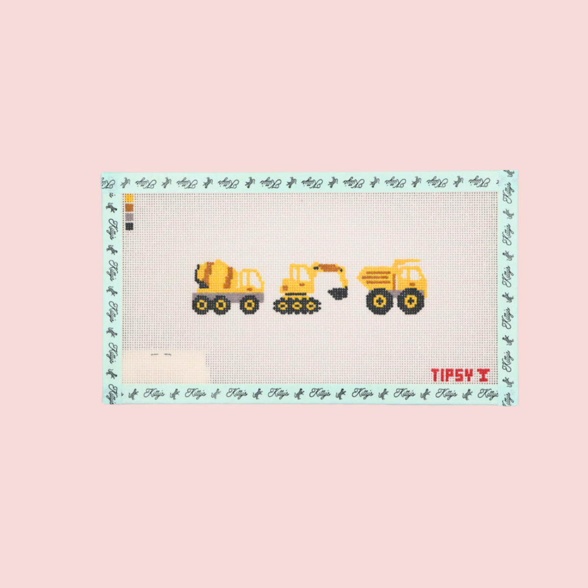 Construction Trio Needlepoint Canvas