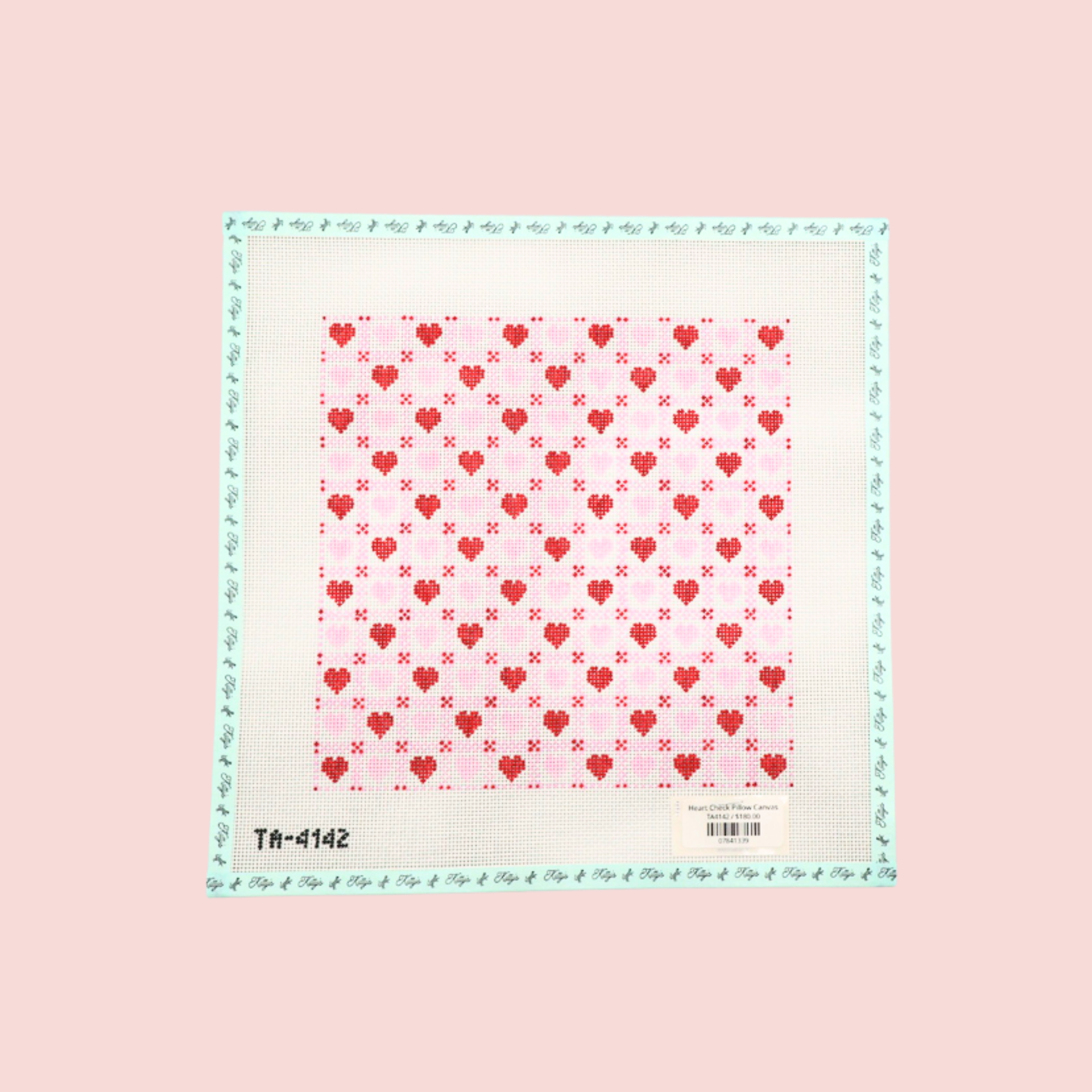 Heart Check Pillow Canvas