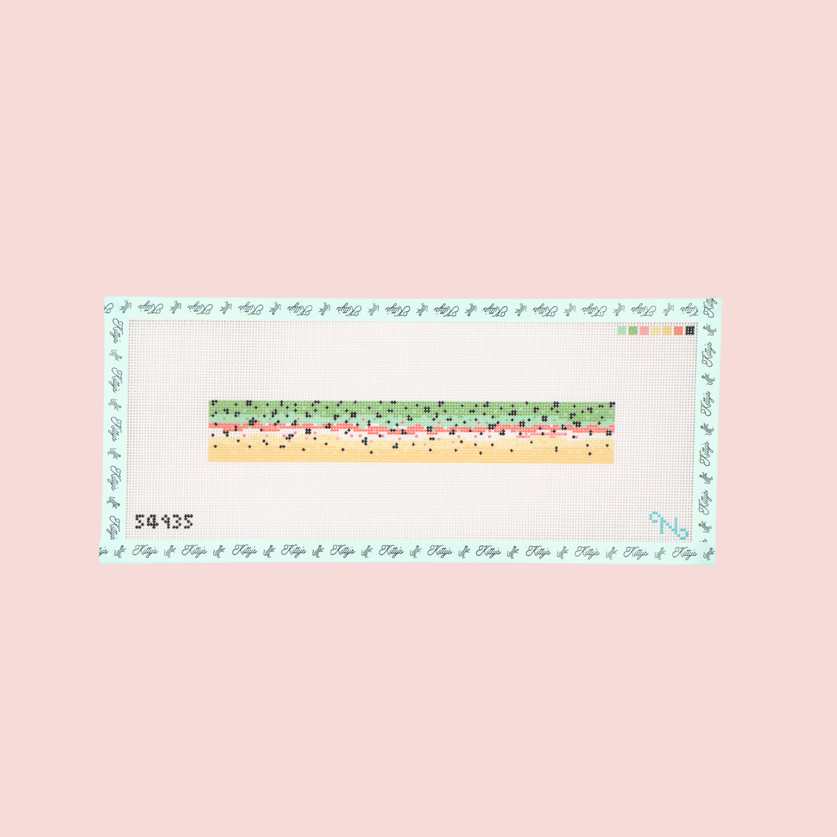 Rainbow Trout Skin Key Fob Canvas