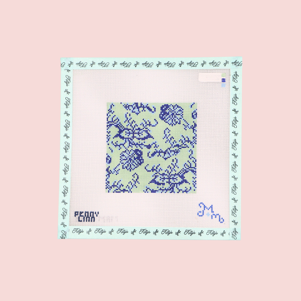 Blue and Green Floral: Square