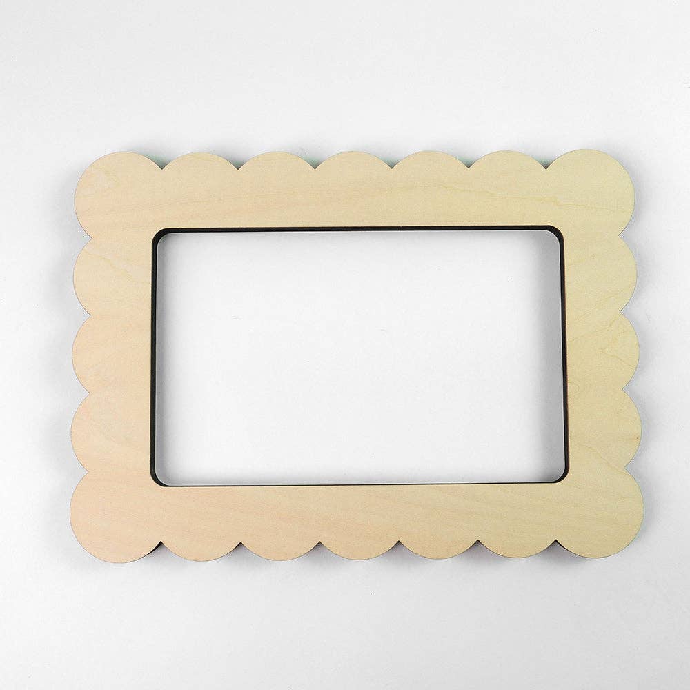 Scallop Rectangle 5" x 8" Needlepoint Stretcher Frame