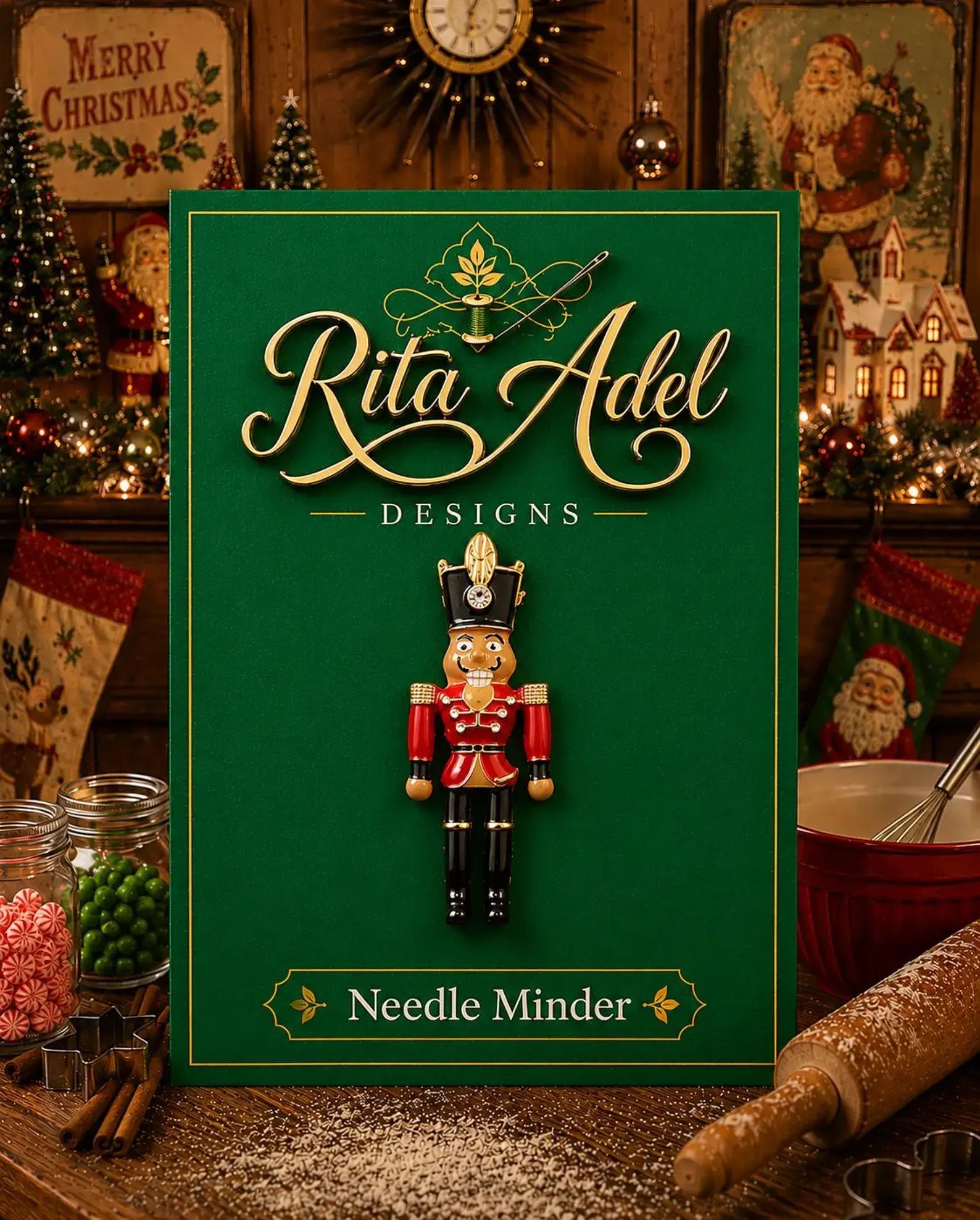 Magnetic Needle Minder ~ Christmas Nutcracker Soldier
