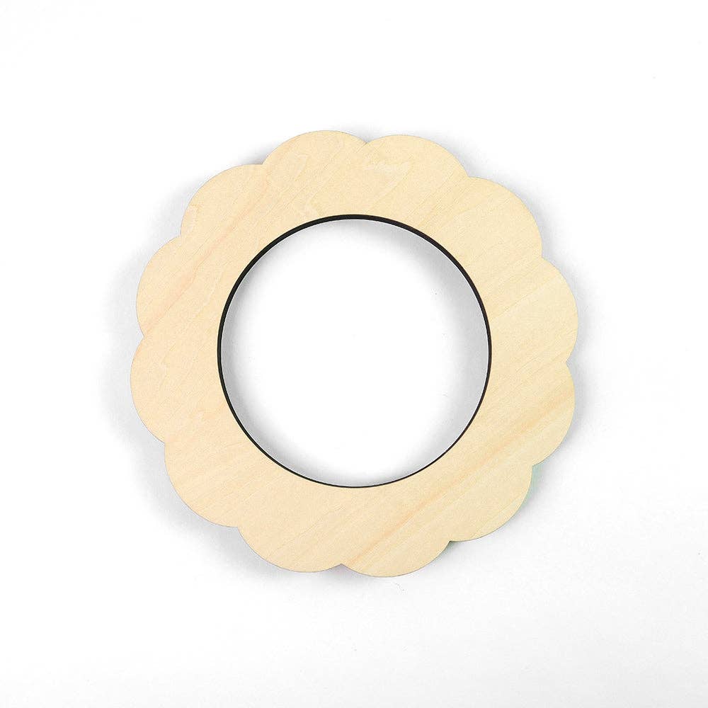 Scallop 4.5" Round Needlepoint Stretcher Frame