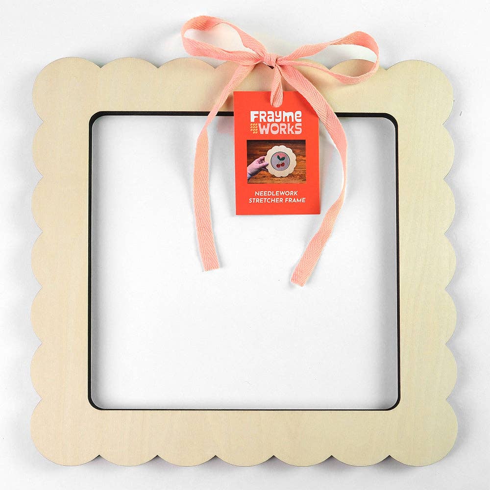 Scallop Square 8" x 8" Needlepoint Stretcher Frame