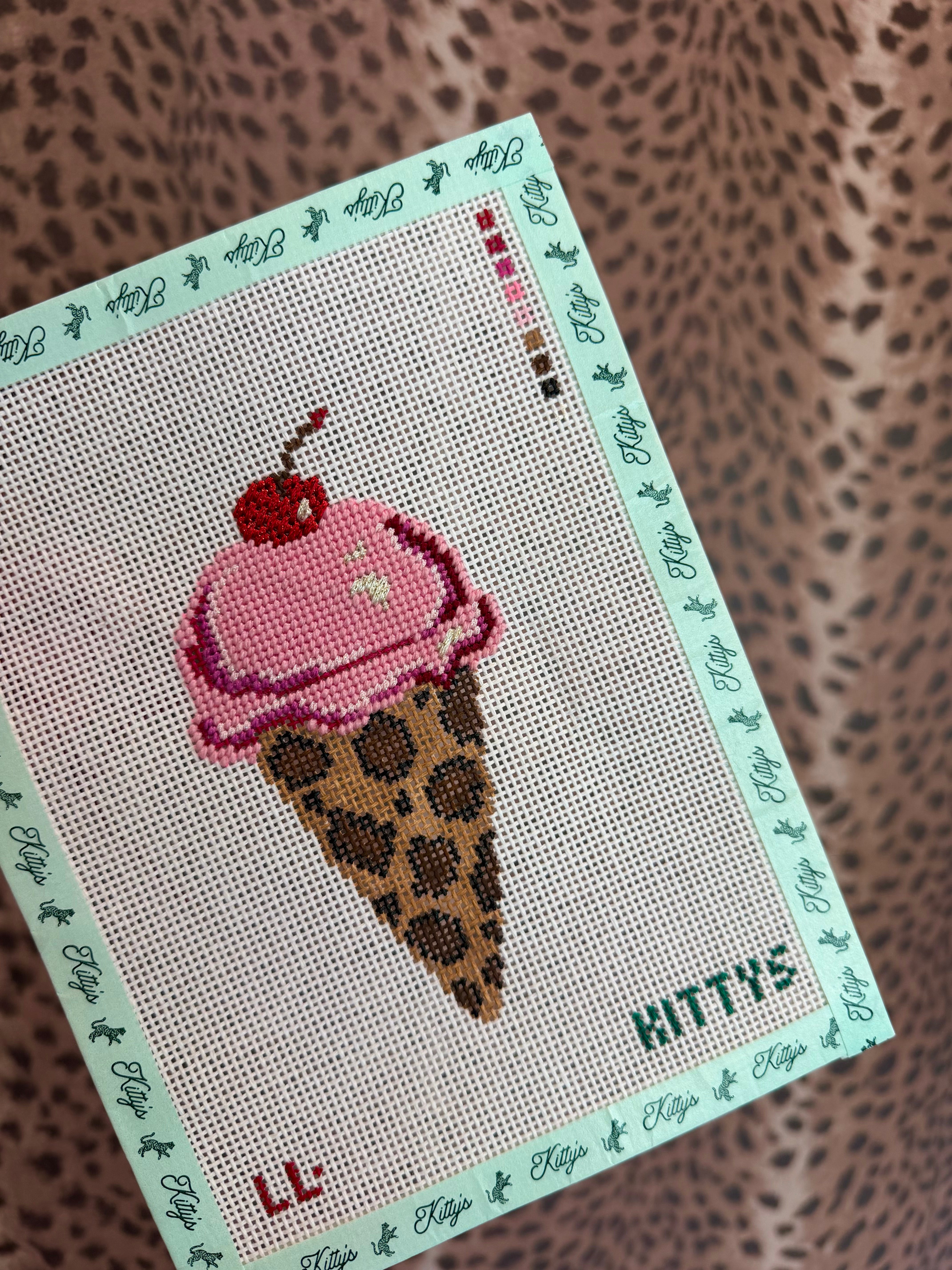 Kitty's Scoop Needlepoint Canvas