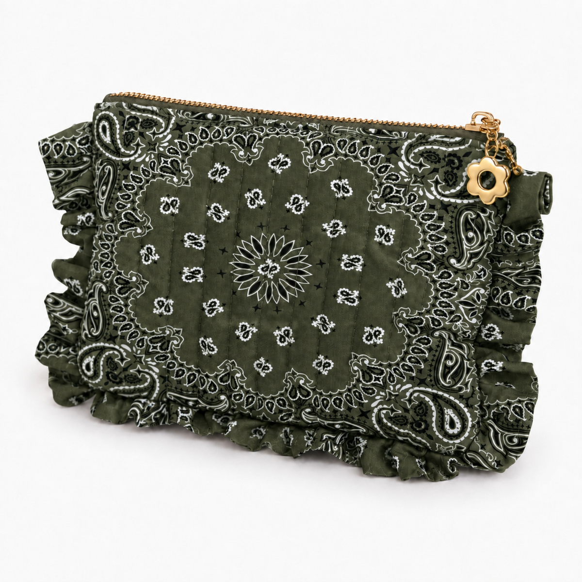 Bandana Ruffle Everything Pouch: Indie Red