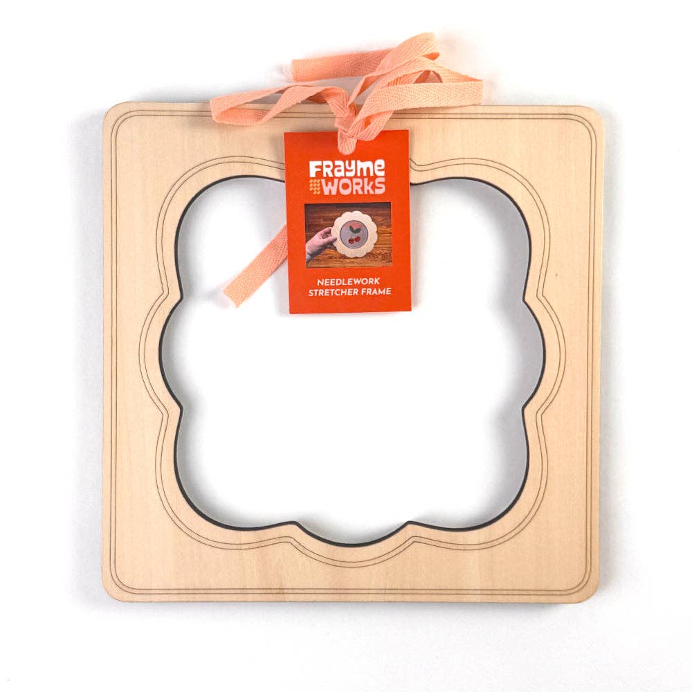 Fancy Square 7" x 7" Needlepoint Stretcher Frame