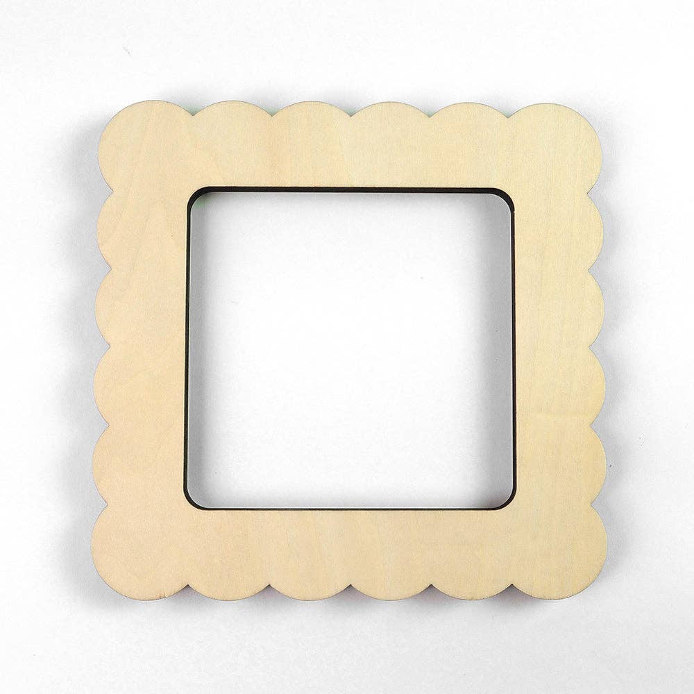 Scallop Square 4.5 x 4.5" Needlepoint Stretcher Frame