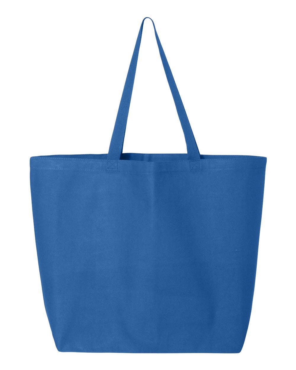 Q-Tees 25L Jumbo Tote, Heavy Cotton Canvas Tote Bag - Q600: Light Pink