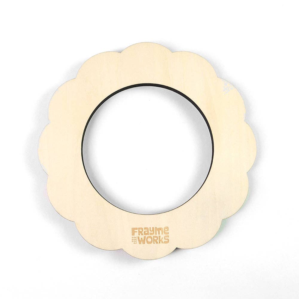 Scallop 4.5" Round Needlepoint Stretcher Frame