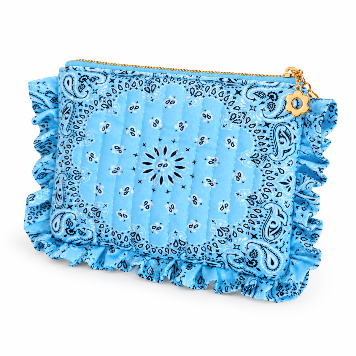 Bandana Ruffle Everything Pouch: Indie Red